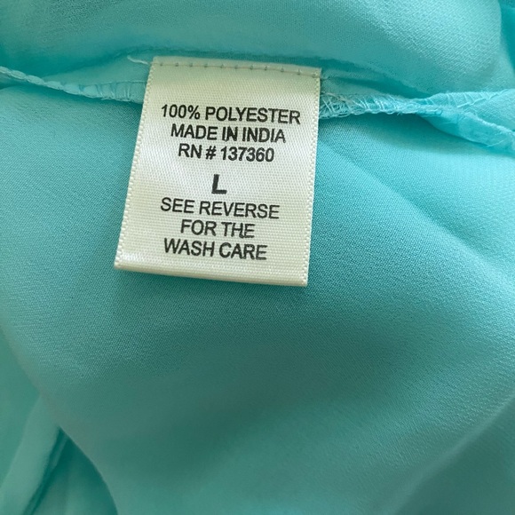 Live 4 Truth Tank Women’s Large Light Blue-Aqua Sheer Top Jewelry Detail NWT - Picture 4 of 11